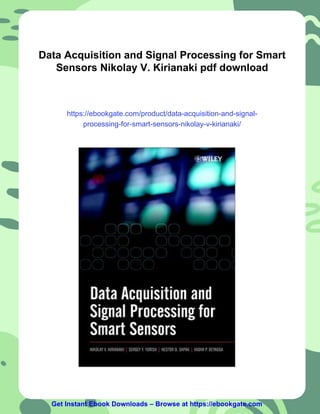 Data Acquisition and Signal Processing for Smart Sensors Nikolay V ...