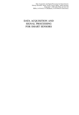 Data Acquisition and Signal Processing for Smart Sensors Nikolay V ...