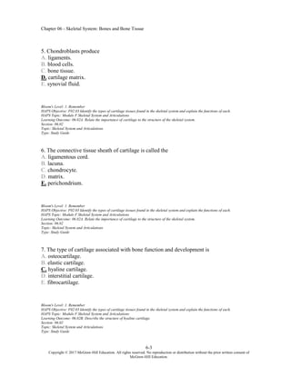 Seeleys Anatomy and Physiology 11th Edition VanPutte Test Bank | PDF