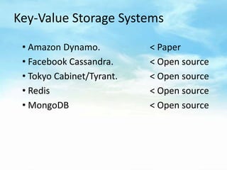 How it’s Works (Aggregation Layer) Received the requests. Route it to the target node. Manage Partitioning, and Replicas.The Partitioning, Replication done by Consistence Hashing algorithm.On the boardPlease review resource #6