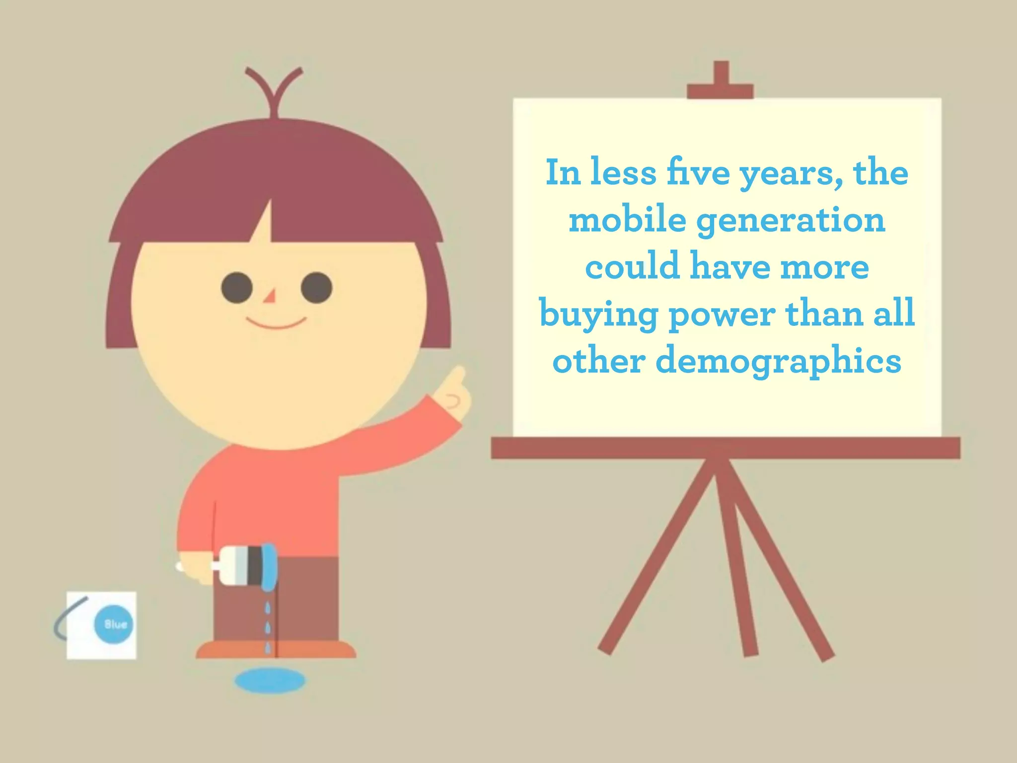 In less ﬁve years, the
  mobile generation
   could have more
buying power than all
 other demographics
 