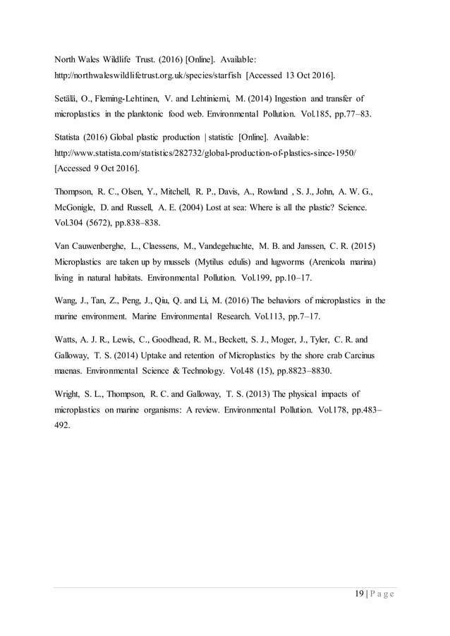 Microplastic Pollution Review Docx