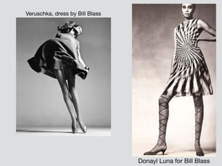 Veruschka, dress by Bill Blass
Donayl Luna for Bill Blass
 