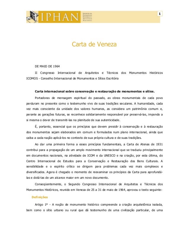 Carta de Veneza 1964
