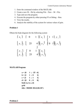 196444650 ee-2257-control-system-lab-manual | DOC