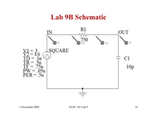 Lab 9B Schematic




1 November 2005        ELEC 101 Lab 9   16
 