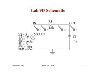 Lab 9D Schematic




1 November 2005        ELEC 101 Lab 9   23
 