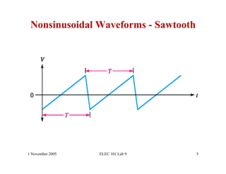Nonsinusoidal Waveforms - Sawtooth




1 November 2005   ELEC 101 Lab 9      5
 