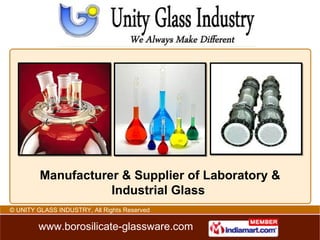 Manufacturer & Supplier of Laboratory & Industrial Glass  