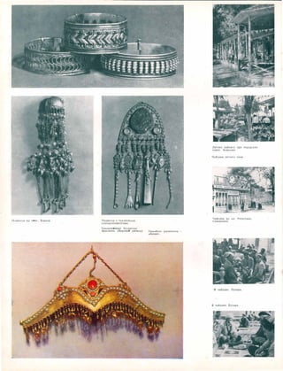 Подаеска на пояс. Хорезм. Подвеска с туалетными
п1н1надлежностями.
Традиционные бухарские
браслеты. (Верхний снимо�;) Налобное унраше1111с -
«брови».
Летняя чайхана при городско:,..1
парке. Андиi1,ан.
Чайхана лет11еrо т11r1а.
Чайхана на 11л. Pt>rнrтaAa.
Самаркан ц.
В чайхане. Бухара.
 