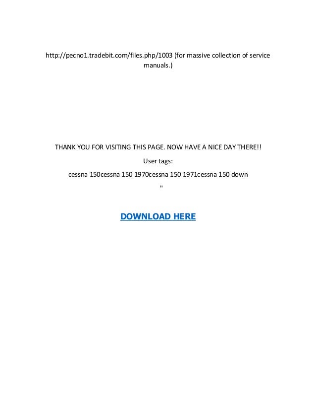 Cessna 150g Service Manual Cessna 150g Service Manual