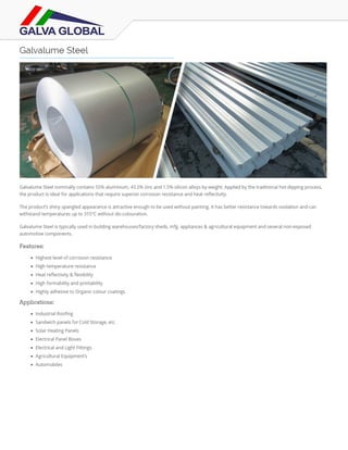 Galvalume Steel Specification