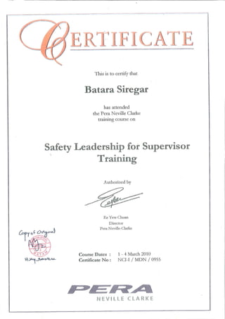 Safety Leadership For Supervisor Training