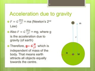 gravitation class 11 ppt for art integrated project | PPSX