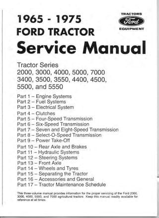 1971 Ford 4000 Tractor Service Repair Manual