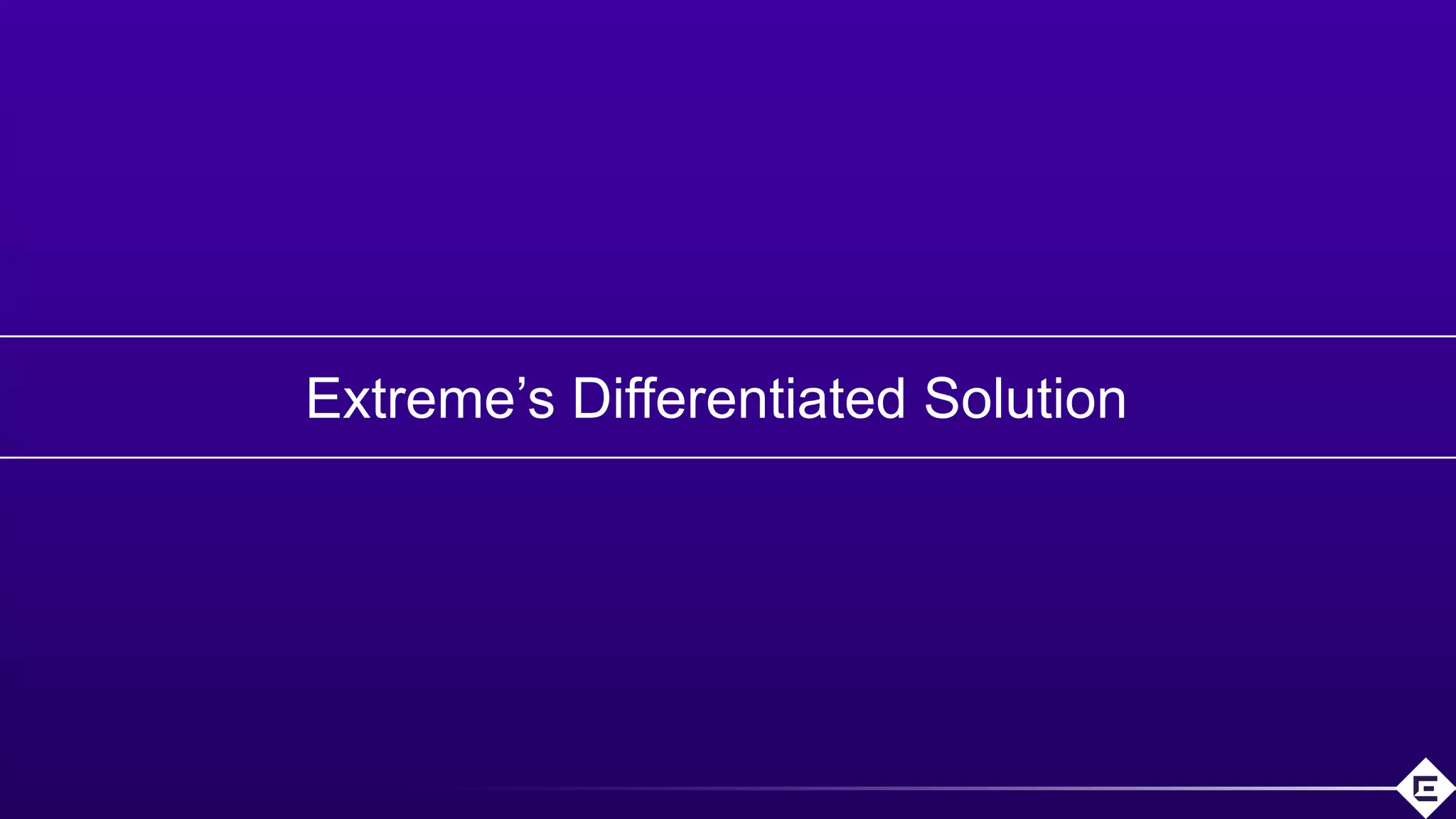 ©2018 Extreme Networks, Inc. All rights reserved
Extreme’s Differentiated Solution
 