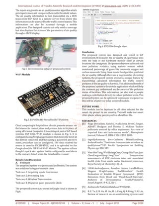 Air Quality Monitoring and Control System in IoT | PDF
