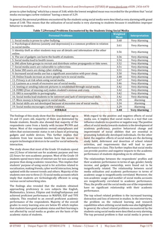Social Media Use and Junior High School Student’s Academic Performance ...