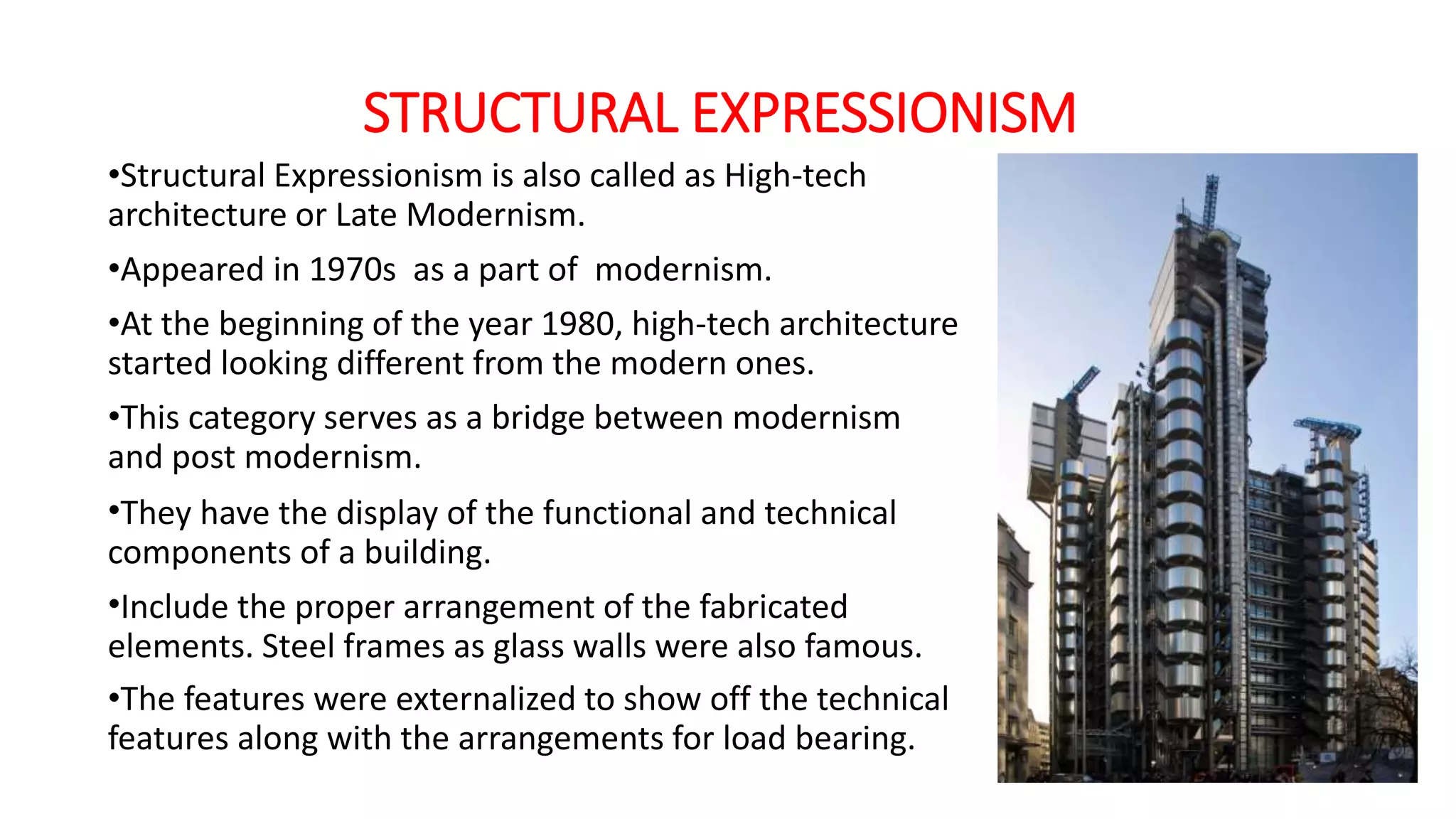 CONTEMPORARY ARCHITECTURE (1980 90) globally | PPTX