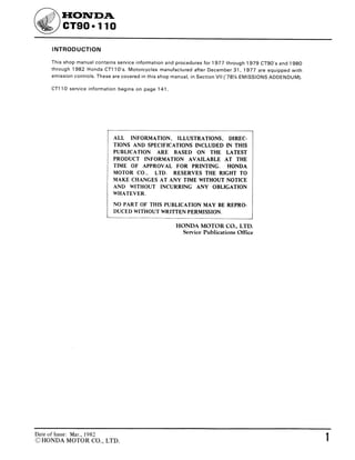 1980 HONDA CT110 SERVICE MANUAL PDF visual data 3