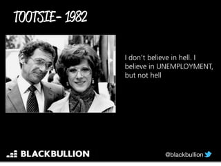 I don’t believe in hell. I
believe in UNEMPLOYMENT,
but not hell
-
 