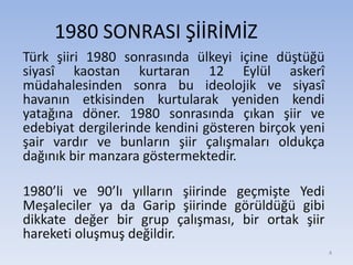 1980 Sonrası Türk Şiiri