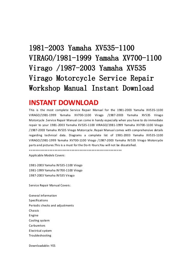 Virago 250 specs