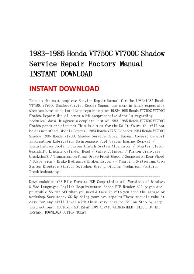 Honda shadow 500 service manual download site Honda shadow 500 service manual download site