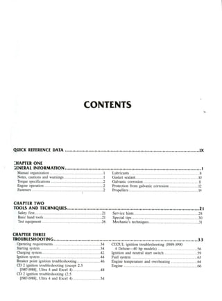 Manuel Réparation Hors-bord Johnson Evinrude – 48-235 HP – 2/3/4 Cyl – 1973-1990