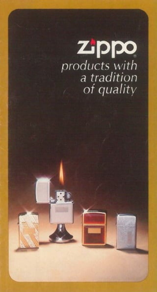 1983 zippo products with a tradition of quality