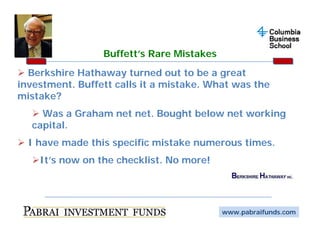 Buffett’s Rare Mistakes
  Berkshire Hathaway turned out to be a great
                     y                    g
investme...