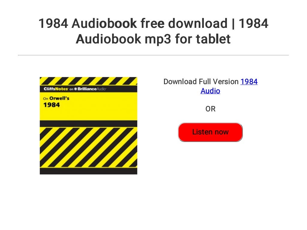1984 Audiobook Free Download 1984 Audiobook Mp3 For Tablet
