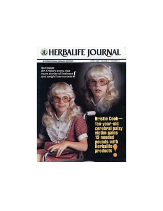 Herbalife Journal, Vol. 3 1985 Cover