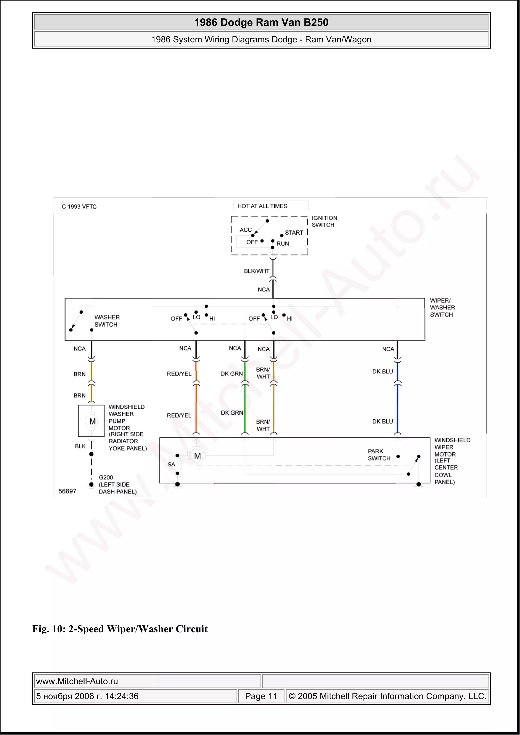 1986 dodge ram van b250 wd PDF