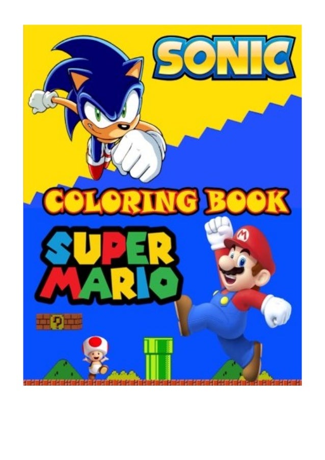 coloring book pdf  mr somario sonic and mariothis amazing