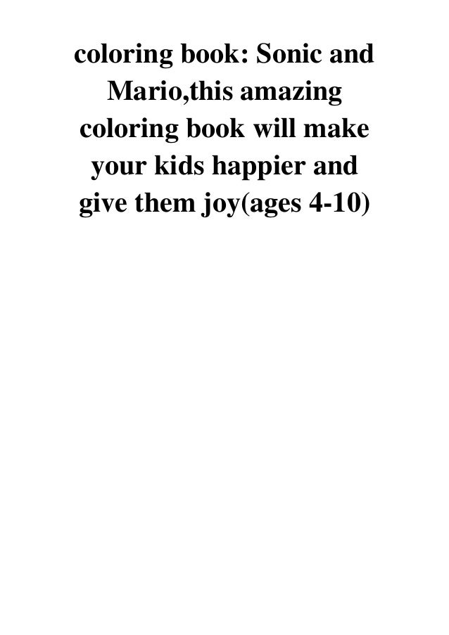 Download Coloring Book Pdf Mr Somario Sonic And Mario This Amazing Coloring