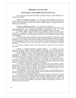 Section 19 Ripa Act.pdf 1987 Consti RA 6770 RA 3019 RA6713987 Co | PDF