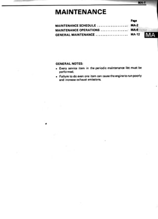 1987 TOYOTA SUPRA SERVICE MANUAL visual data 8