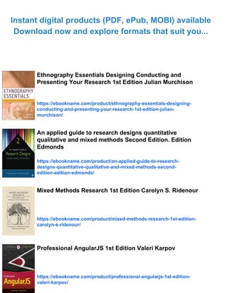 Designing and Conducting Mixed Methods Research Second Edition Creswell ...