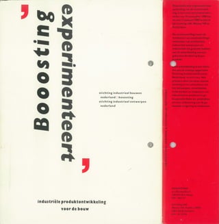 1988 Brochure 'Booosting experimenteert'