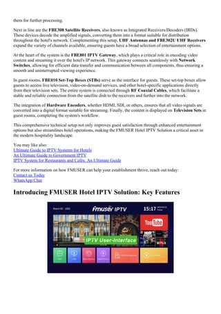 6 Best Hotel IPTV Solution Suppliers in Riyadh, SAUDI ARABIA | PDF