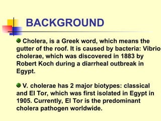 Cholera - human disease definition, types diagnosis and treatment.ppt