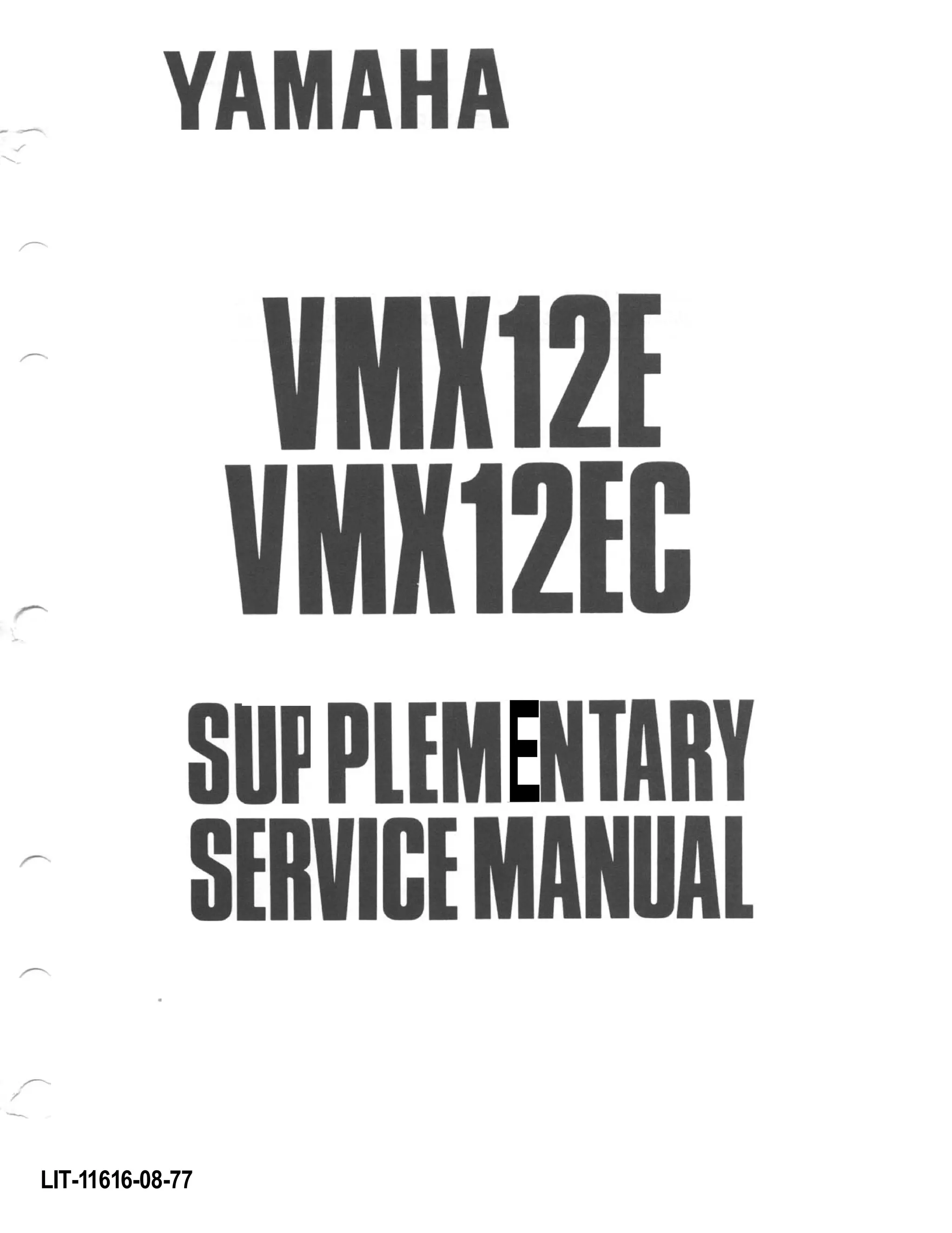 1990 yamaha vmx1200 a v max service repair manual | PDF