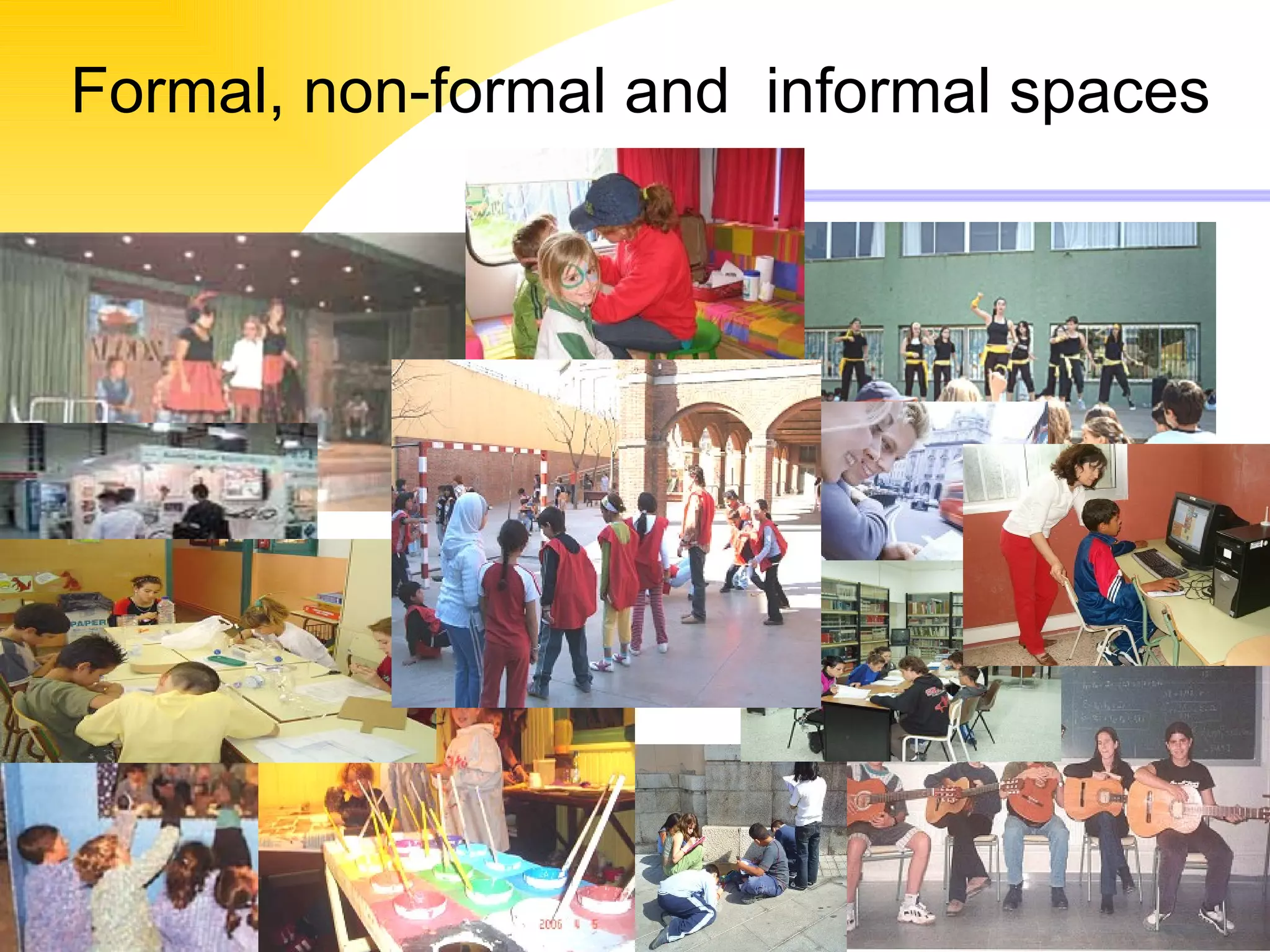 Formal, non-formal and  informal spaces 