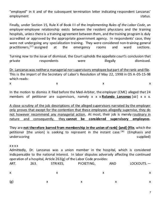 Labor Standards Cases