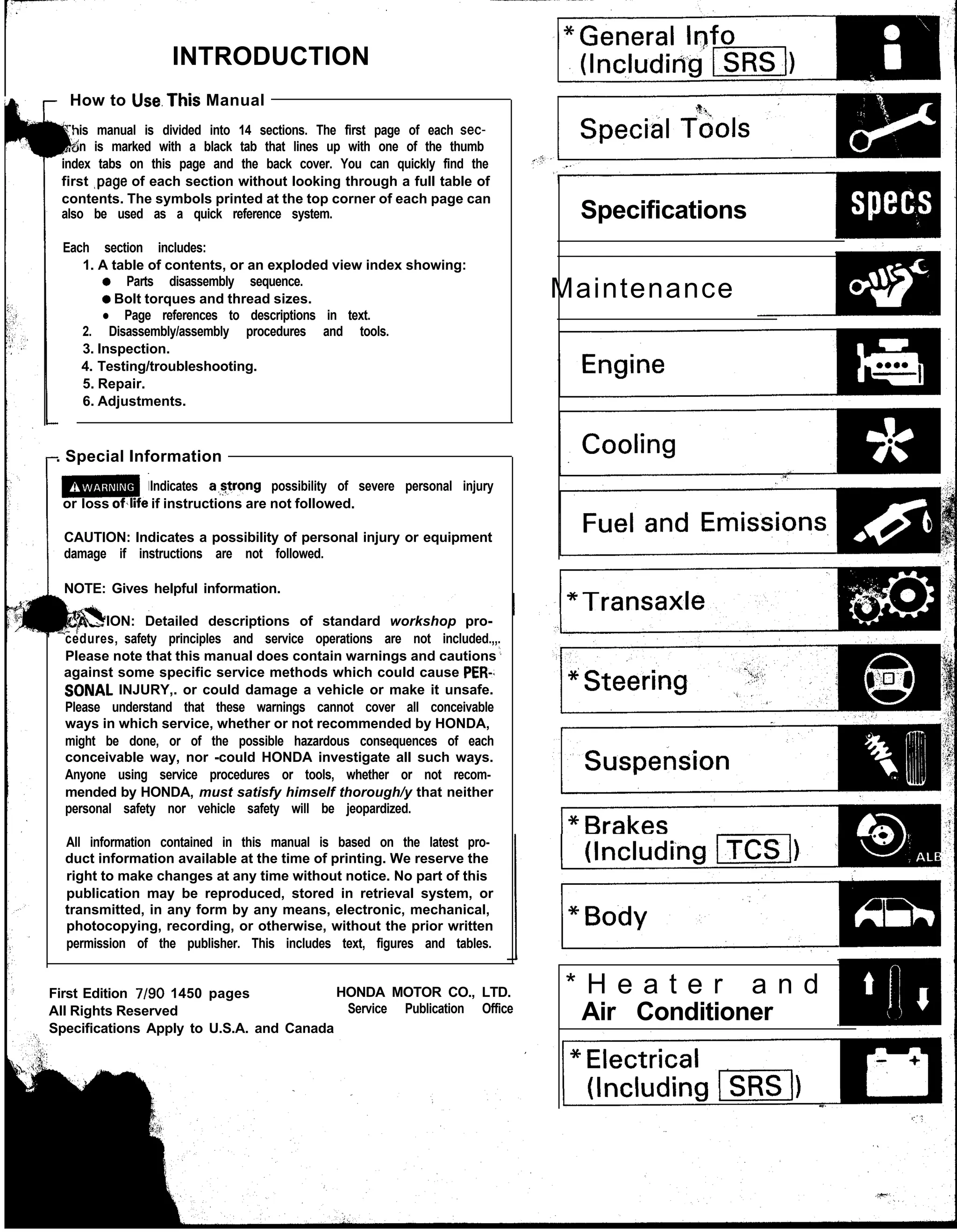 1991 acura nsx service repair manual | PDF