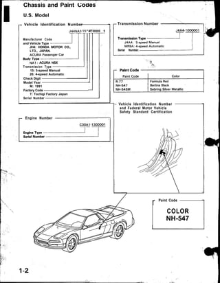 1991 acura nsx service repair manual | PDF
