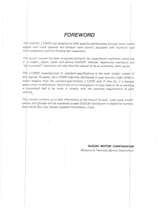 1985 SUZUKI LT250R SERVICE MANUAL PDF visual data 3