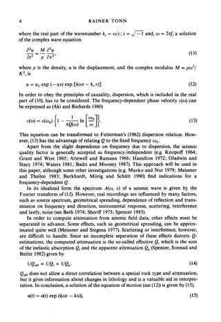 The determination of the seismic quality factor Q from VSP data--A ...