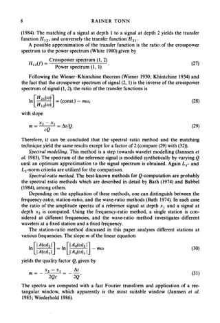 The determination of the seismic quality factor Q from VSP data--A ...